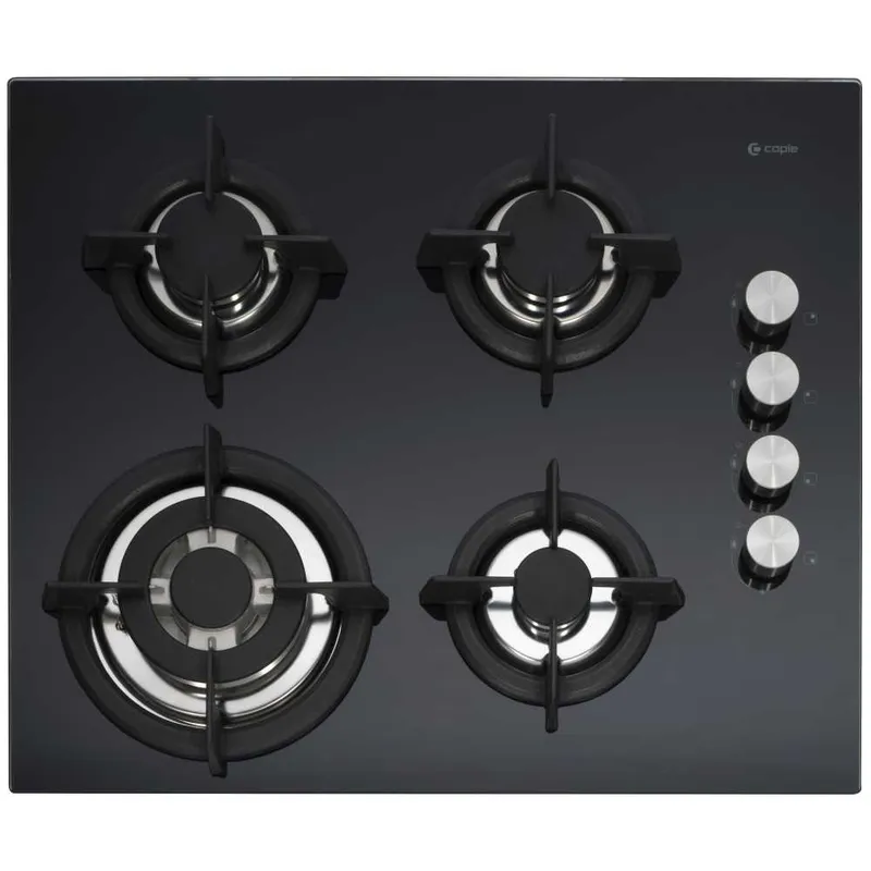 Caple C744G 60cm Wide Black 'Gas on Glass' Gas Hob