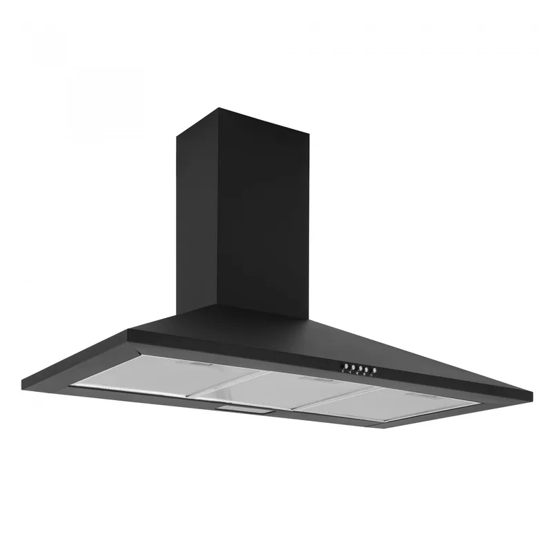 Caple CCH901BK 90cm Wide Black Wall-Mounted Cooker Hood