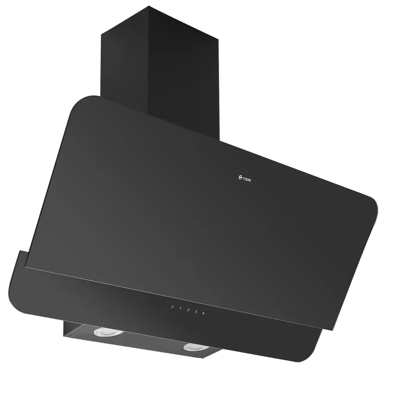 Caple OM900 90cm Angled Chimney Hood - Black
