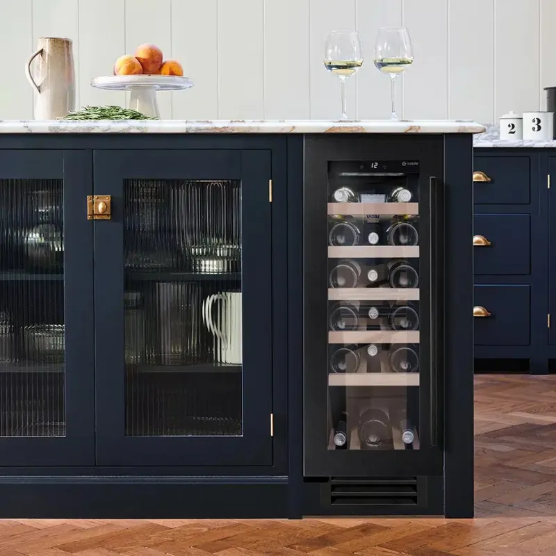 Caple Sense WI3125BS Black Under-Counter Built-In Single Zone Wine Cooler