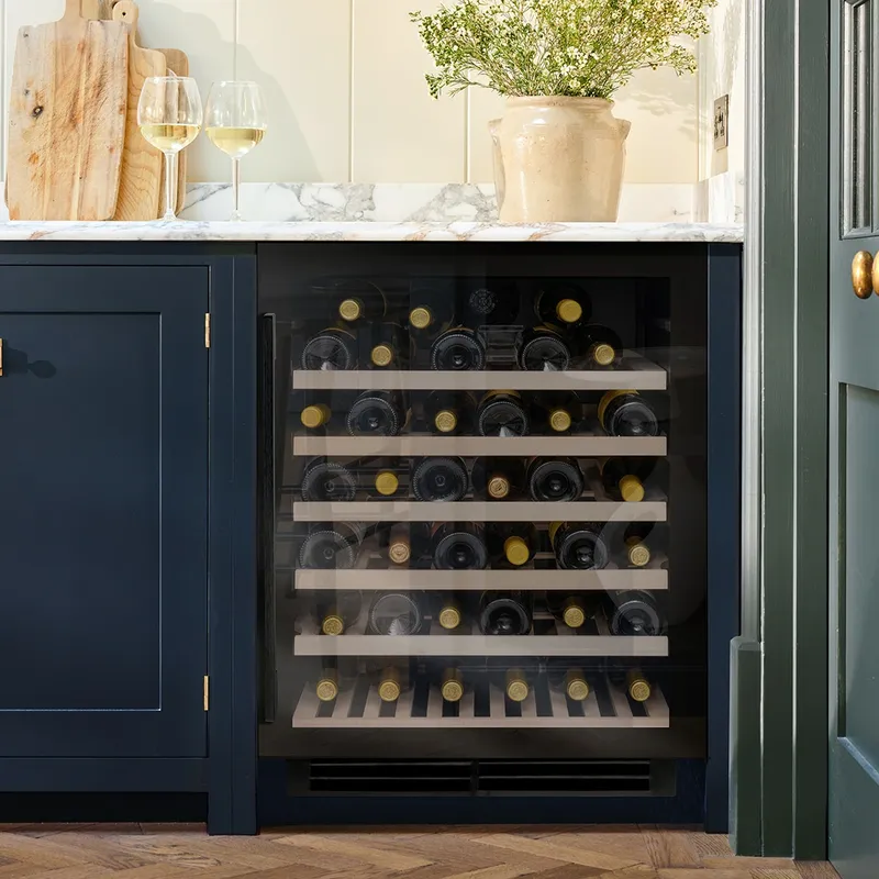 Caple Sense Wi6143BG Black Under-Counter Single Zone Wine Cooler