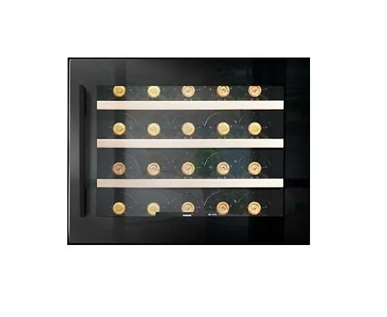 Caple WC6411BG Black Glass Built-In In-Column Single Zone Wine Cooler