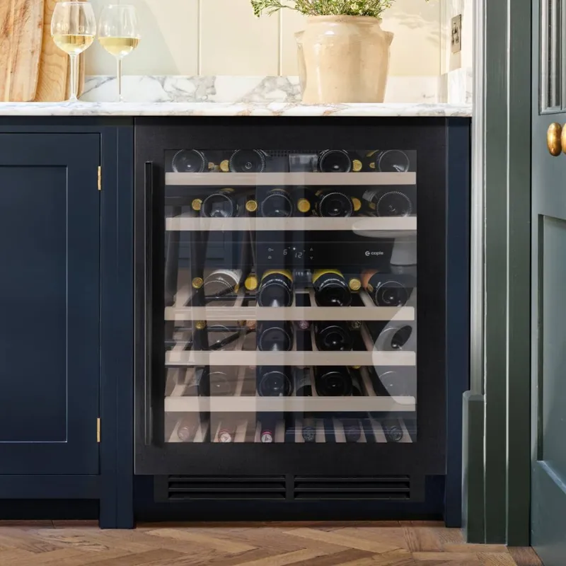 Caple WI6135BS 60cm Undercounter Dual Zone Wine Cooler - Black Steel