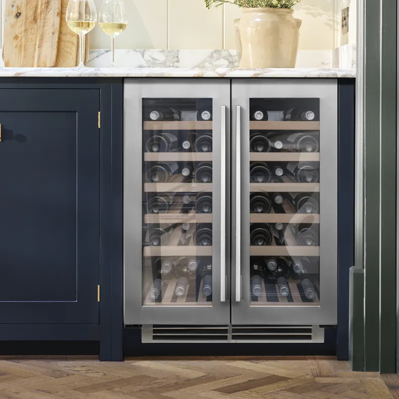 Caple WI6234 60cm Undercounter Dual Zone Wine Cooler - Stainless Steel