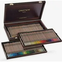 Caran d'Ache Dry Pastel Pencils - Wooden Box Set of 84
