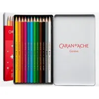Caran d'Ache : Swisscolor : Watersoluble Pencil : Metal Tin Set of 12