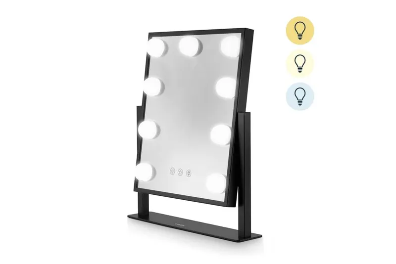 Carmen Reflect Series Hollywood 9 Bulb Vanity Mirror - Black