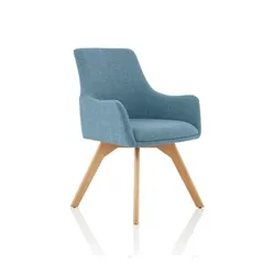 Carmen Bespoke Quench Fabric Wooden Leg Chair