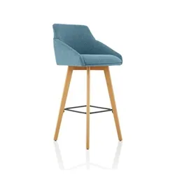 Carmen Bespoke Quench Fabric Wooden Leg High Stool