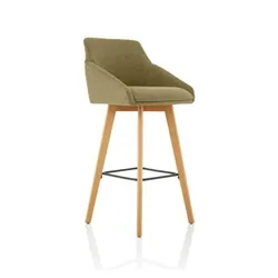 Carmen Bespoke Wire Fabric Wooden Leg High Stool