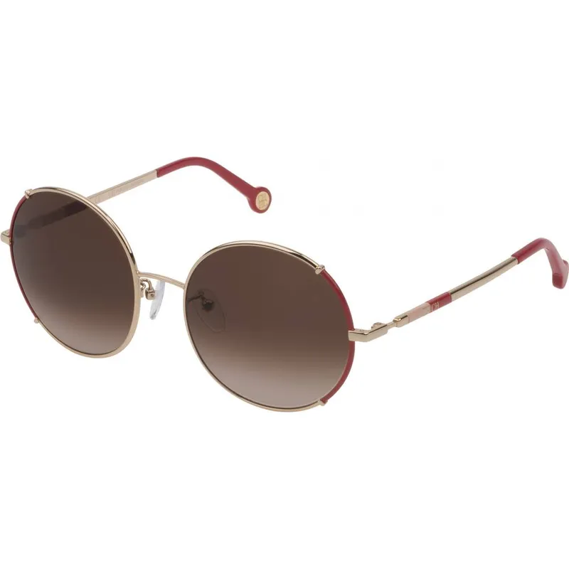 Carolina Herrera Unisex SHE152-560357 Sunglasses in Gold - Gold
