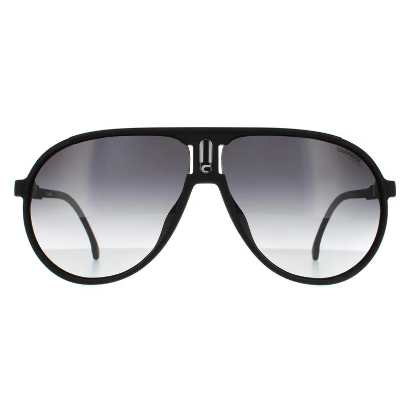 Carrera Unisex Aviator Matte Black Grey Gradient Black female