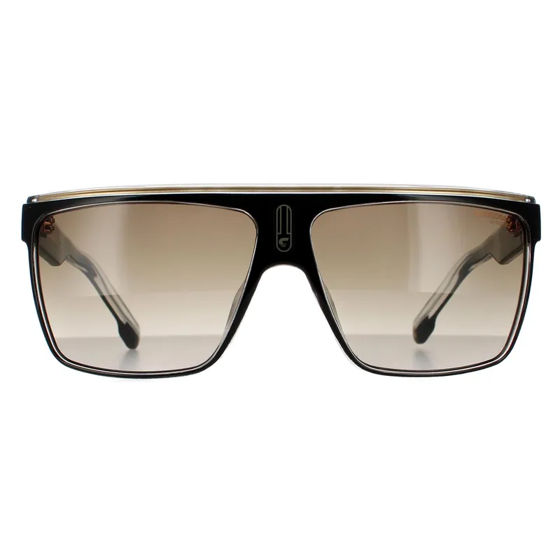 Carrera Shield Unisex Black Gold Brown Gradient Sunglasses - One Size