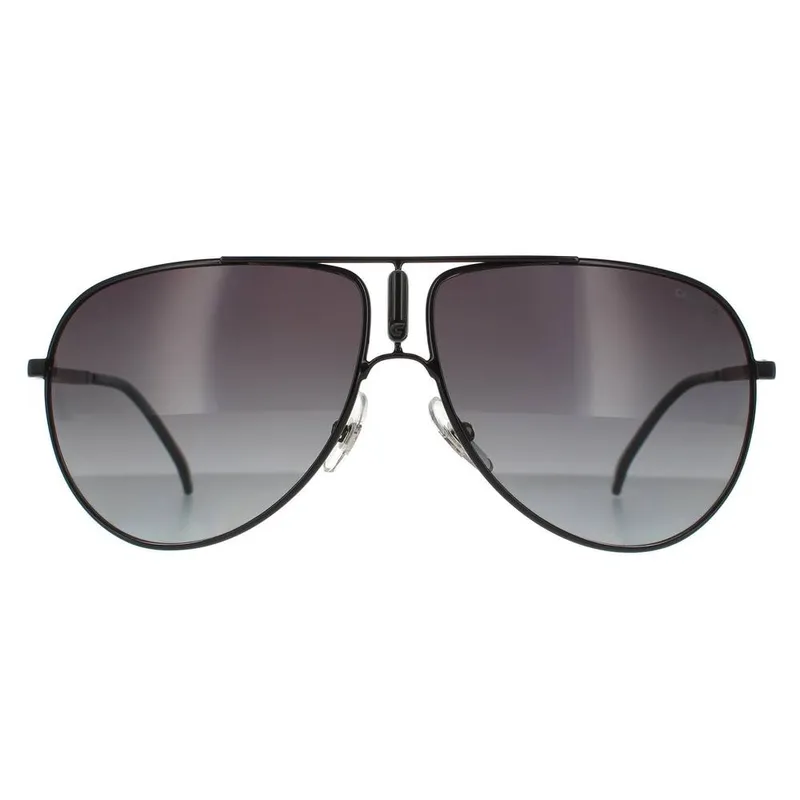 Carrera Unisex Aviator Black Grey Gradient Sunglasses - Black