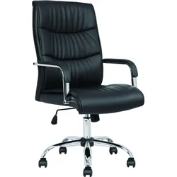 Carter Black Luxury Faux Leather Chair - EX000148
