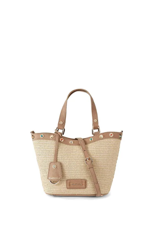 Carvela Women's 'Amalfi Mini Stone' Bag in Beige Beige