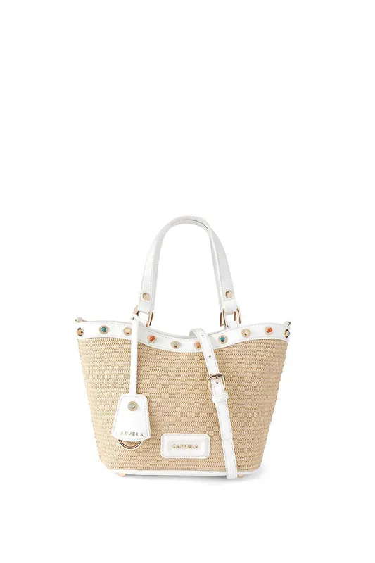Carvela Women's 'Amalfi Mini Stone' Bag in Beige - Beige