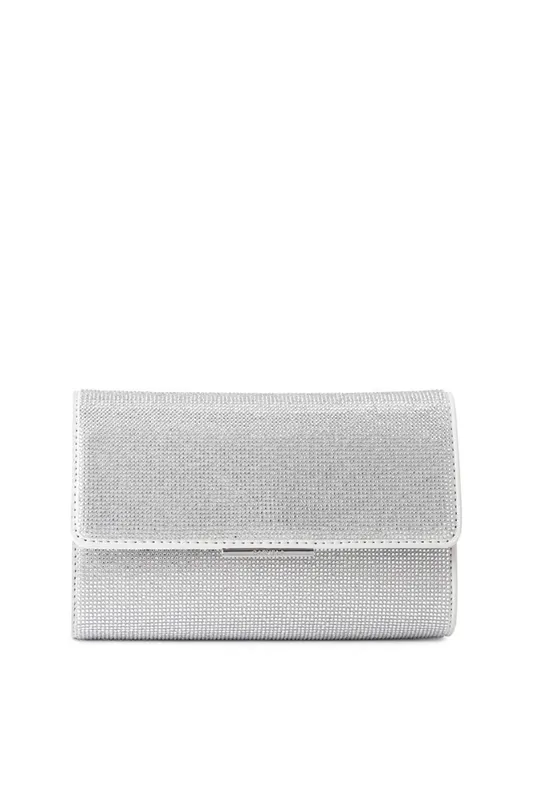 Carvela Women's 'Anna Clutch Bag' in Silver - Silver