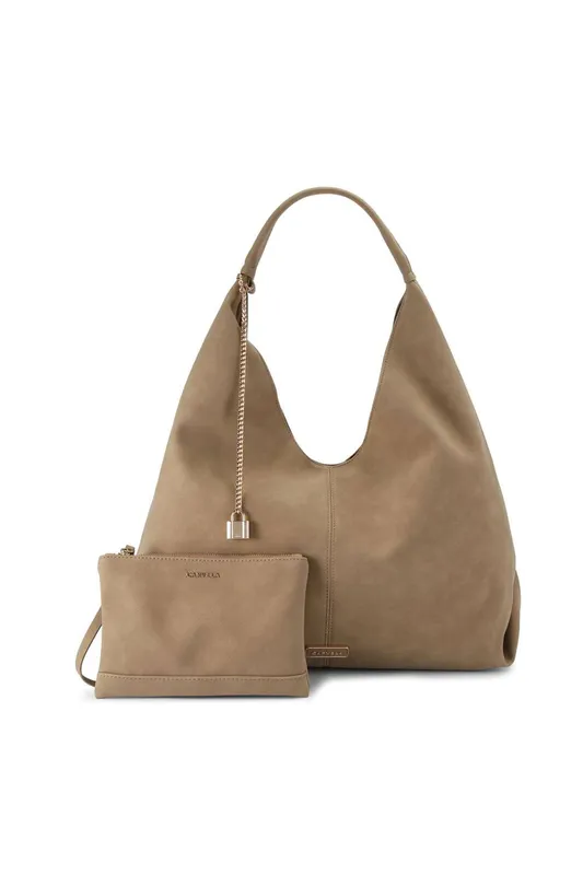 Carvela Women's 'Cassia Hobo Bag' Suedette in Camel - Camel