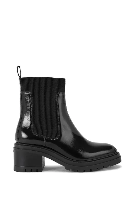 Carvela Women's 'Champion' Leather Patent Boots in Black Size: 8 Black