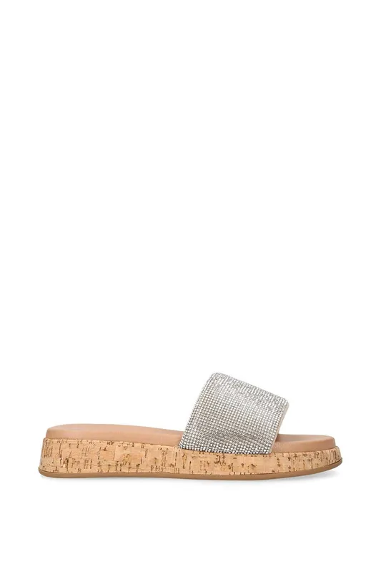Carvela Women's 'Cloud Mule' Flats in Silver Size: 6 Silver 6 female