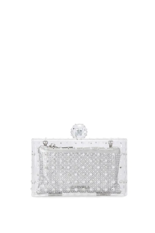 Carvela Women's 'Cristallo Clutch' Bag in Silver Silver One Size