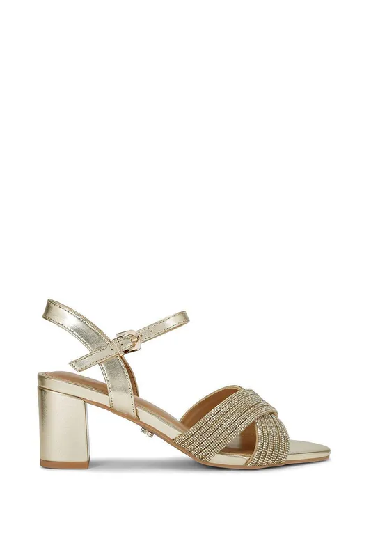Carvela Women's 'Divine Block' Heels in Gold Size: 3 Gold