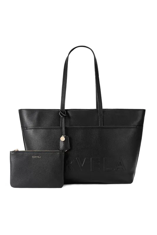 Carvela Women's 'Frame Pocket Wing Tote' Bag in Black - Black