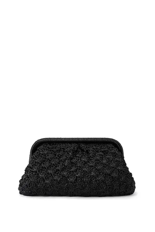 Carvela Women's 'Gabriella Clutch' Silk Blend Bag in Black Black female