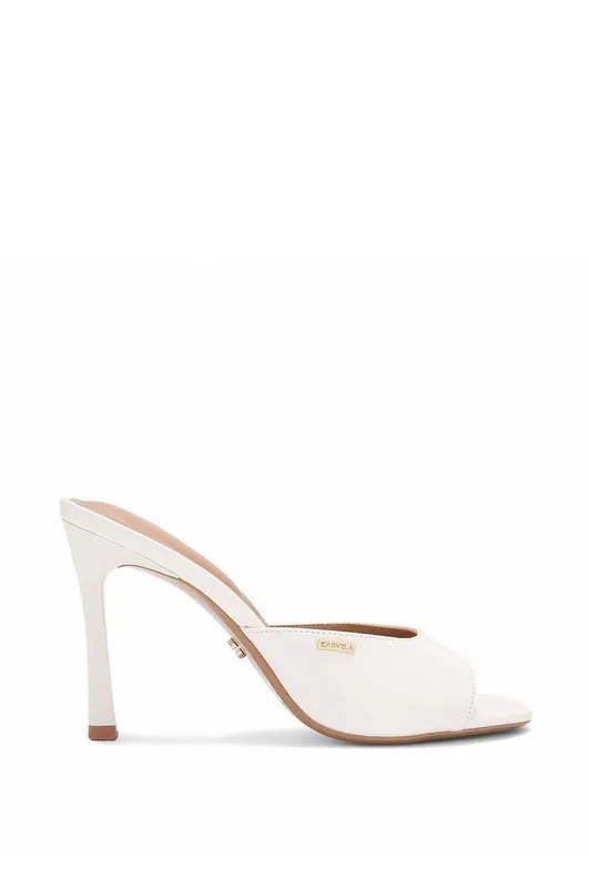 Carvela Women's 'Isabella Mule' Patent Heels in White Size: 9 - White