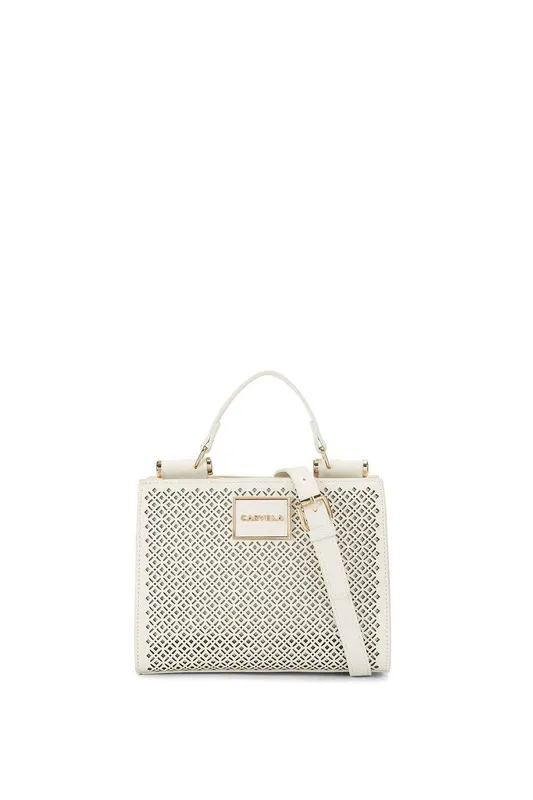 Carvela Women's 'Jessica Laser Mini' Bag in Cream - Cream
