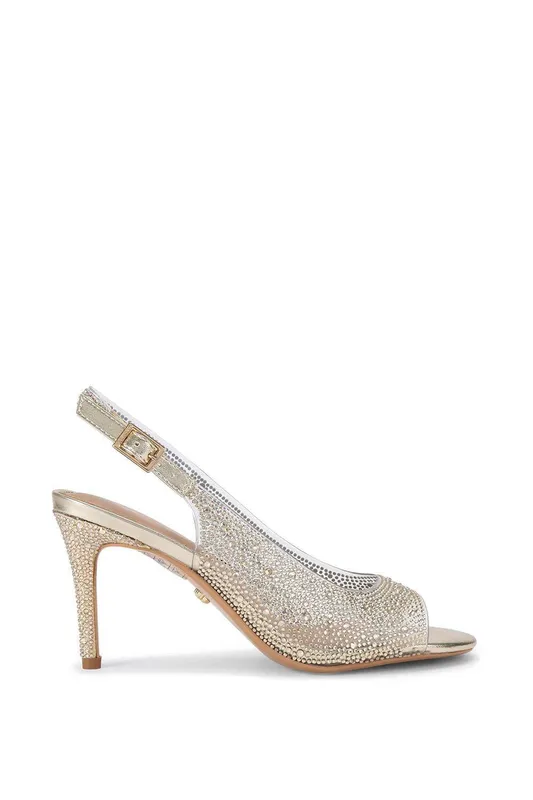 Carvela Women's 'Lovebird Sling' Heels in Gold Size: 3 - Gold