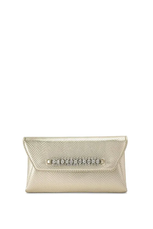 Carvela Women's 'Lusso Clutch' Bag in Gold Gold