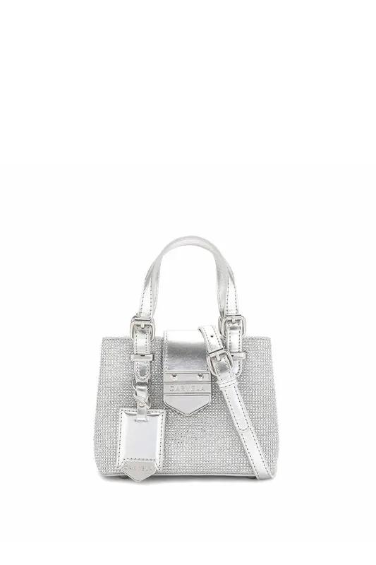 Carvela Women's 'Maria Disco Micro' Bag in Silver Silver
