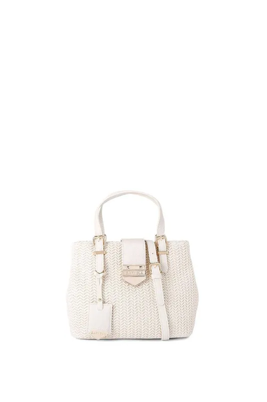 Carvela Women's 'Maria Mini Weave' Bag in Cream - Cream