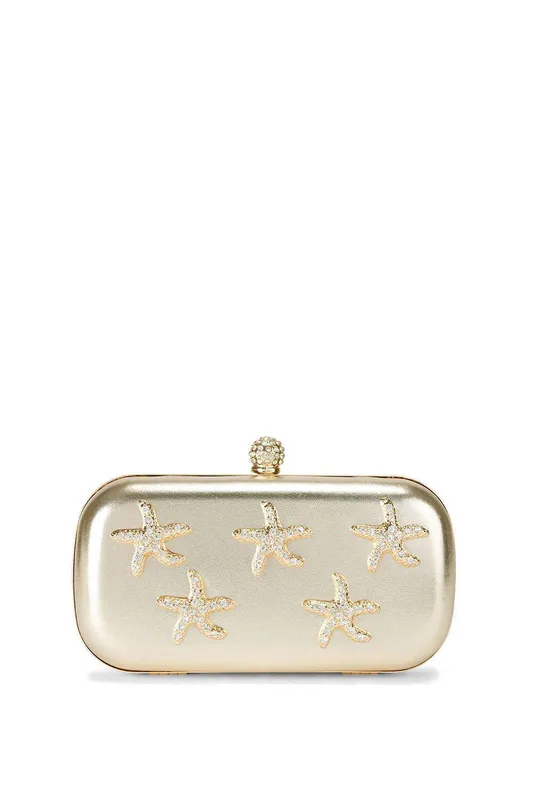 Carvela Women's 'Marina Starfish Clutch' Bag in Gold Gold