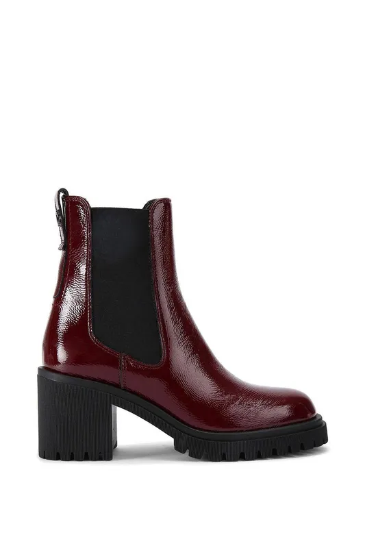 Carvela Women's 'Mega' Leather Boots in Red Size: 4 - Red - Size: 4