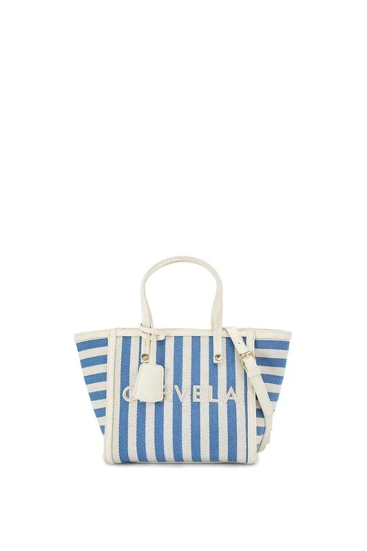 Carvela Women's 'Minori Mini Tote' Canvas Bag in Blue Blue