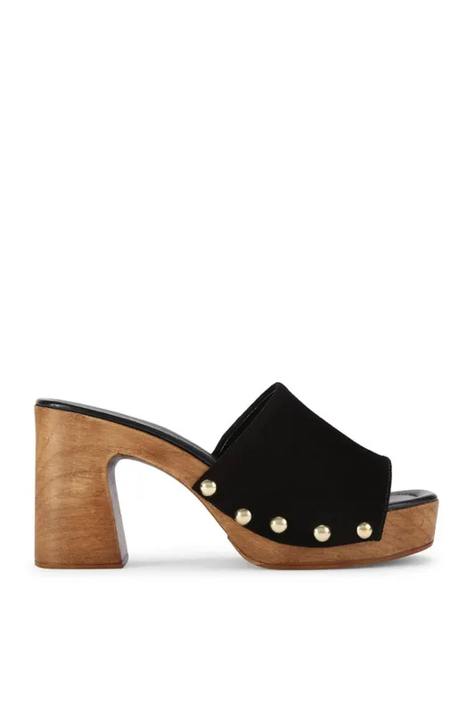 Carvela Women's 'Novella Mule' Suede Heels in Black Size: 6 - Black