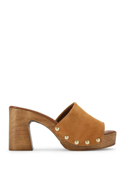 Carvela Women's 'Novella Mule' Suede Heels in Tan Size: 3 - Tan