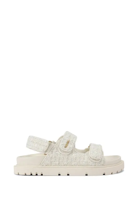 Carvela Women's 'Rosa Sandal' Fabric Sandals in Cream Size: 8 - Cream - Size: 8