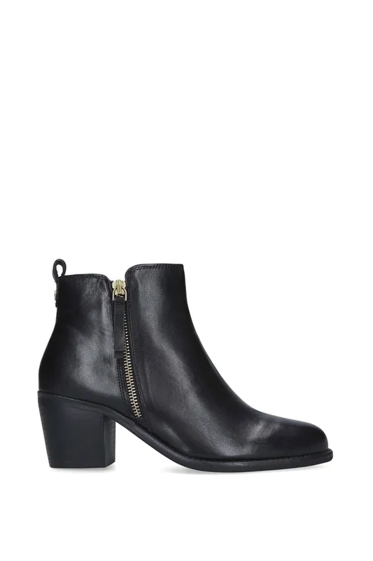 Carvela Women's 'Secil' Leather Boots in Black Size: 8 Black female