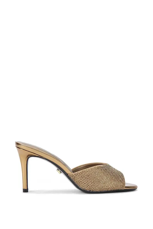 Carvela Women's 'Silvia Mule' Heels in Bronze Size: 5 Bronze