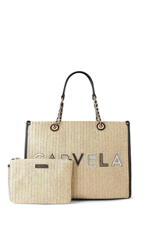 Carvela Women's 'Sorrento Bead Tote' Bag in Natural Natural