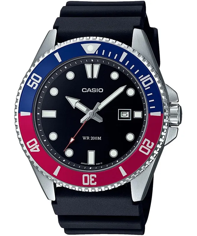 Casio Collection Mens Black Watch Mdv-107-1a3vef - One Size