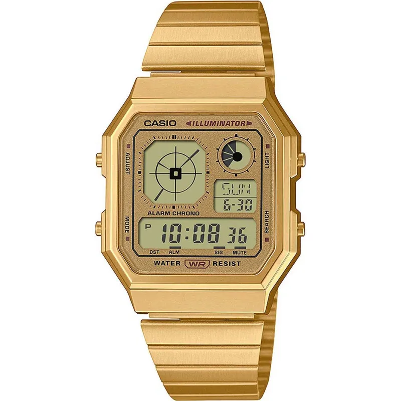 Casio Men's A130WEG-9AEF Collection 41mm Quartz Watch in Gold Gold One Size