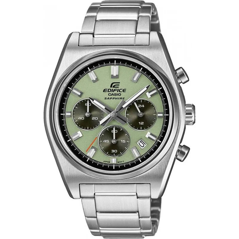 Casio Mens Edifice Classic Sports Car Chronograph Green Bracelet Watch Efb-730D-3AVUEF