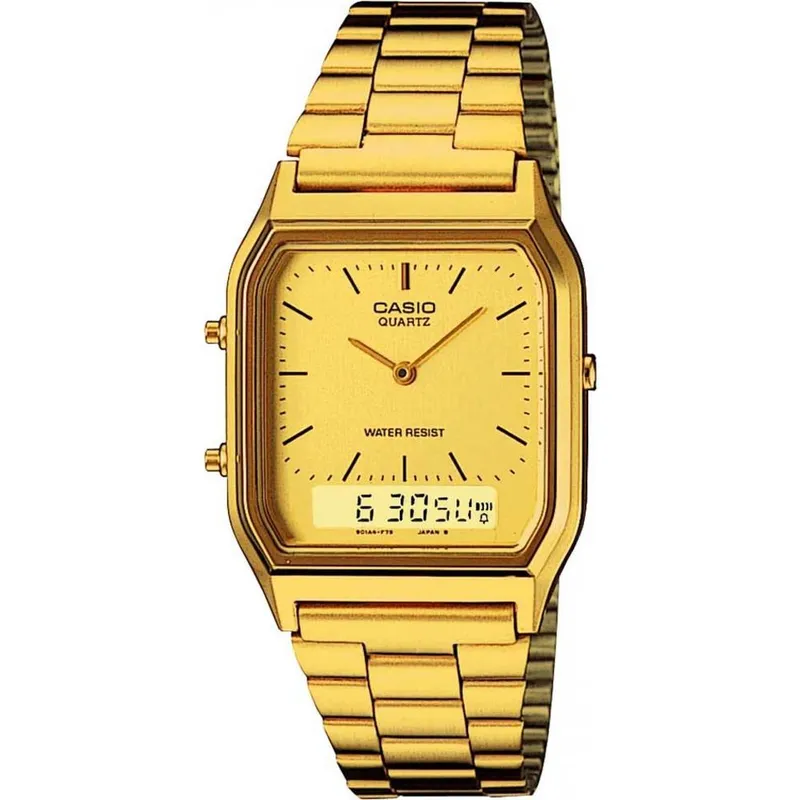 Casio Unisex AQ-230GA-9DMQYES Collection 28mm Quartz Watch in Gold Gold One Size female