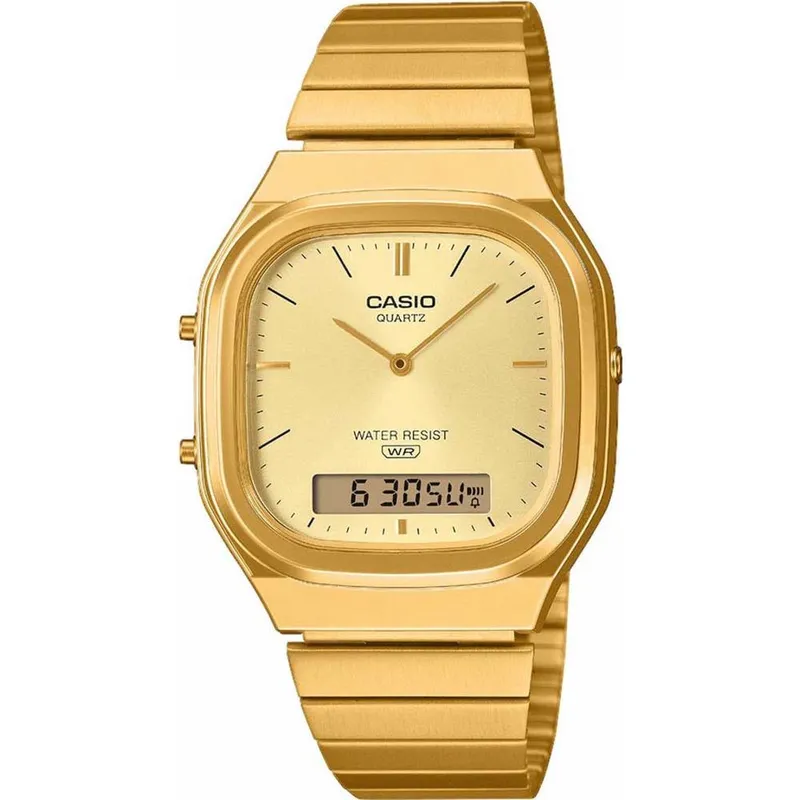 Casio Unisex AQ-240EG-9AEF Collection 41mm Quartz Watch in Gold - Gold - Size: One Size