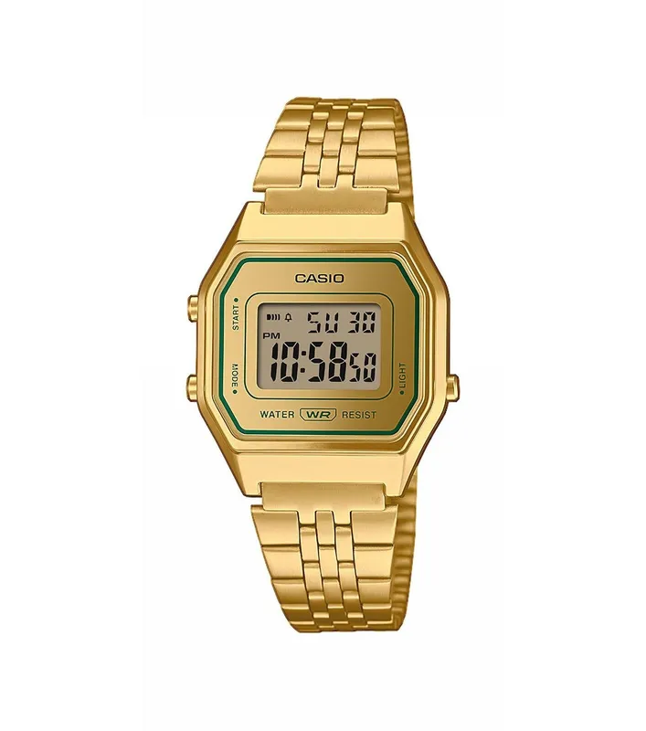 Casio Unisex Vintage Gold & Green Digital Watch LA680WEGV-9AEF